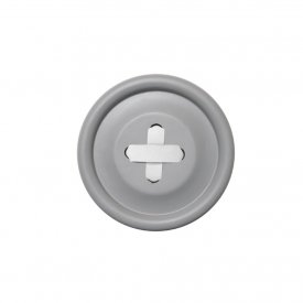Button Hook, Grey (white stitch) grå krok med vit söm, Hk living
