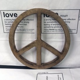 Peace tecken, mangoträ, Hubsch