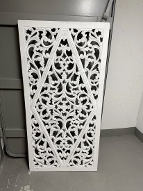 Tempeltavla 80x160 cm, vit karvat