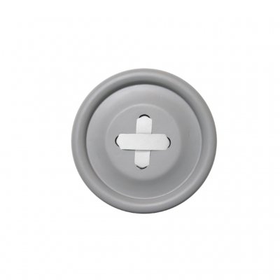 Button Hook, Grey (white stitch) grå krok med vit söm, Hk living