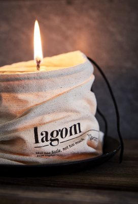 Tygpåse, Lagom med text