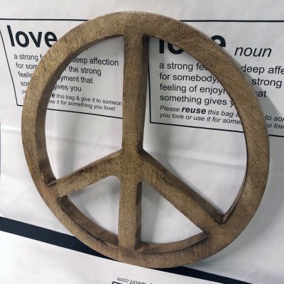 Peace tecken, mangoträ, Hubsch