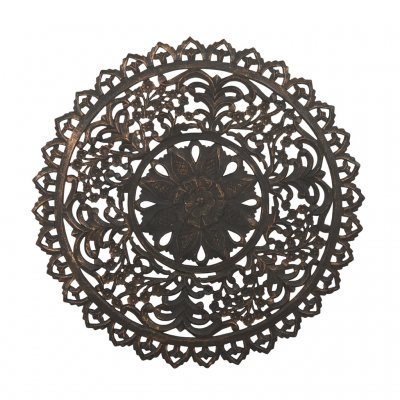 Tempeltavla Rose Black, Svart rund tempeltavla