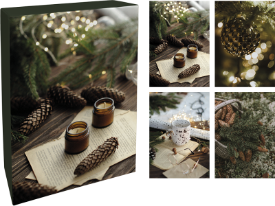 Vintage dubbelkort, Nordic Christmas, Sköna Ting